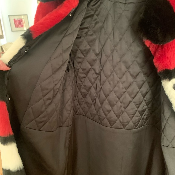 Alice & Olivia colorblocked striped faux fur jacket - Picture 6 of 6